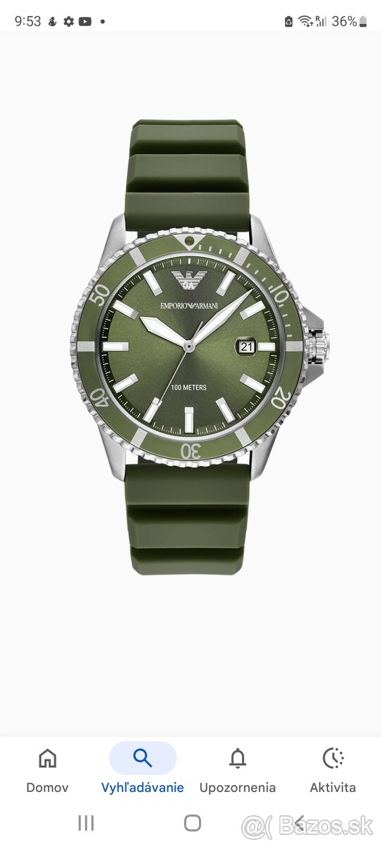 Pánske silikónové hodinky Armani - nové