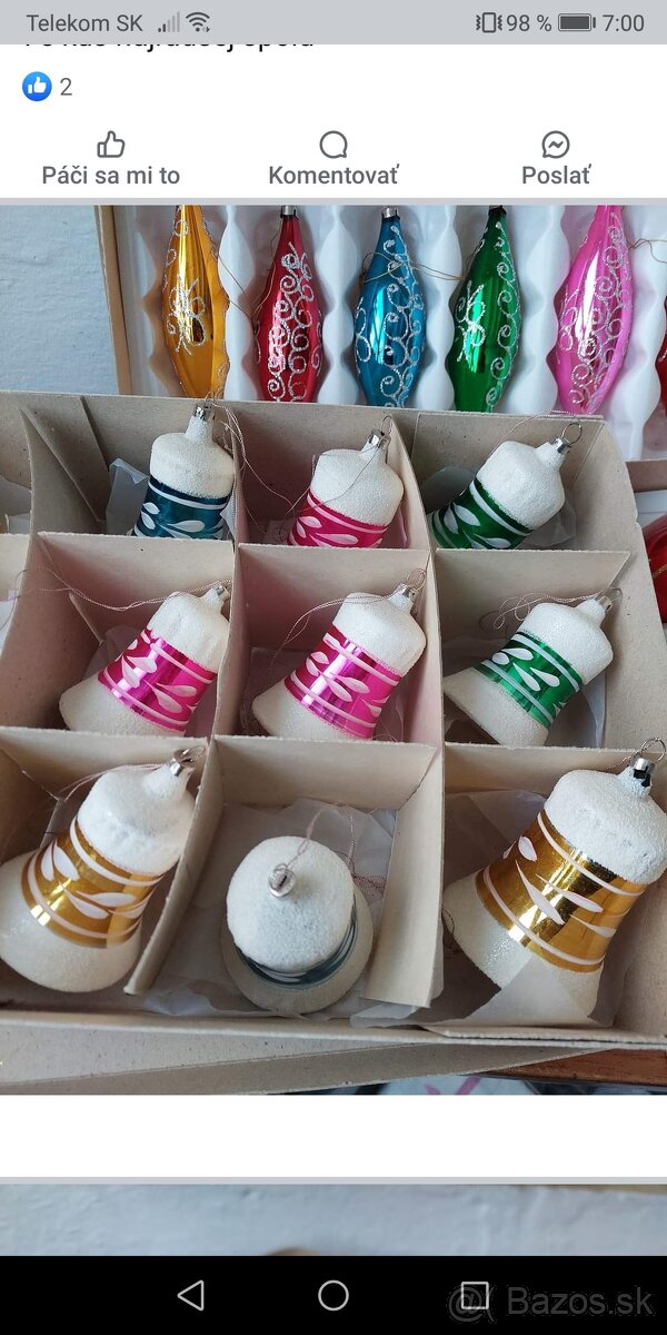 Vianočne sklenene zvončeky