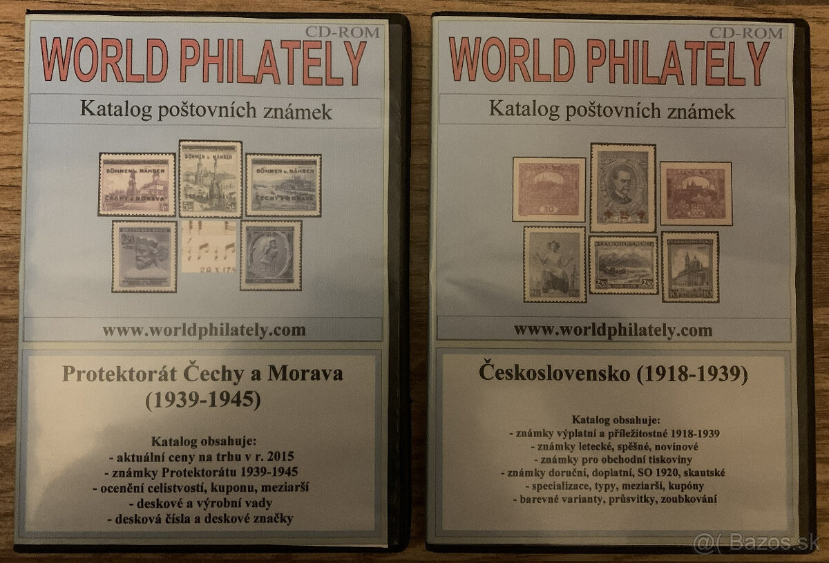 Katalógy poštových známok na CD