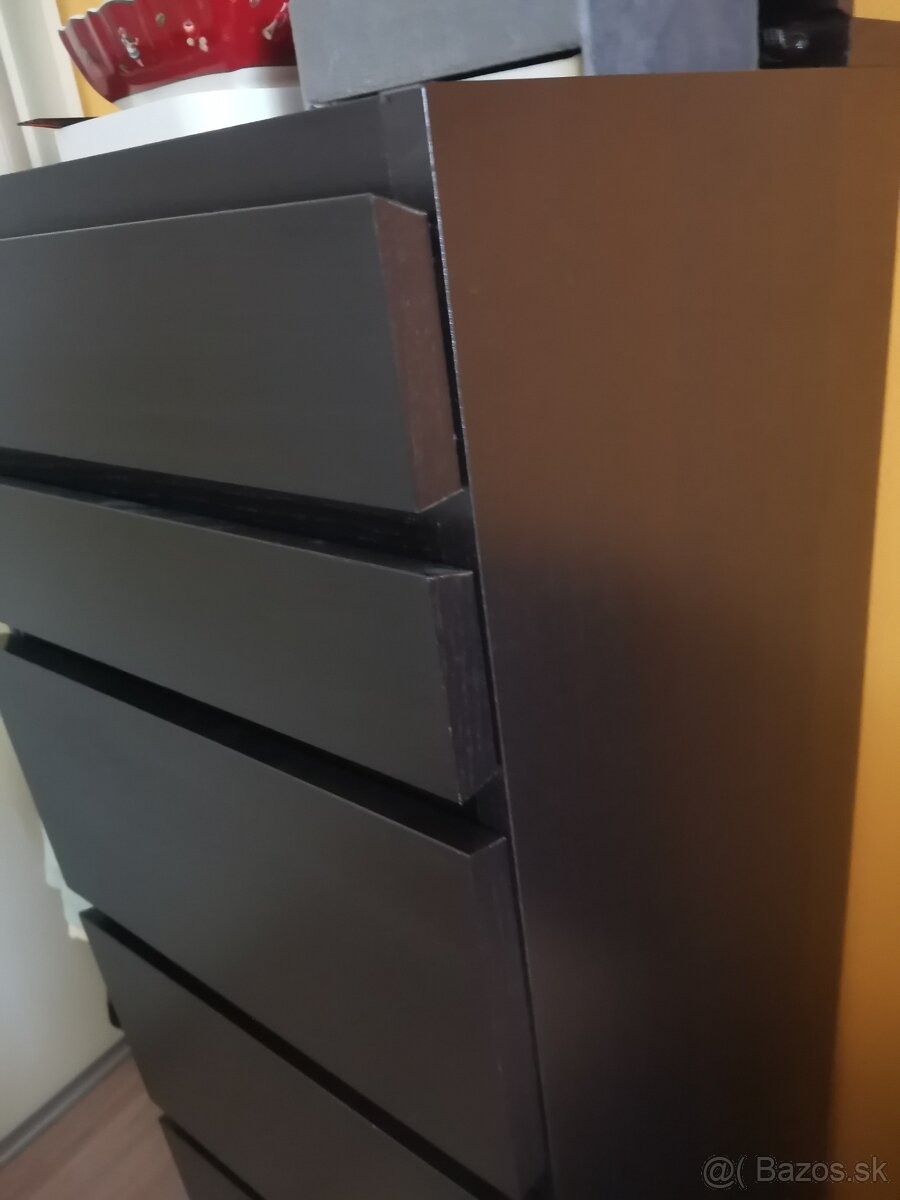 Komoda IKEA čierna 123 cm x 40 cm