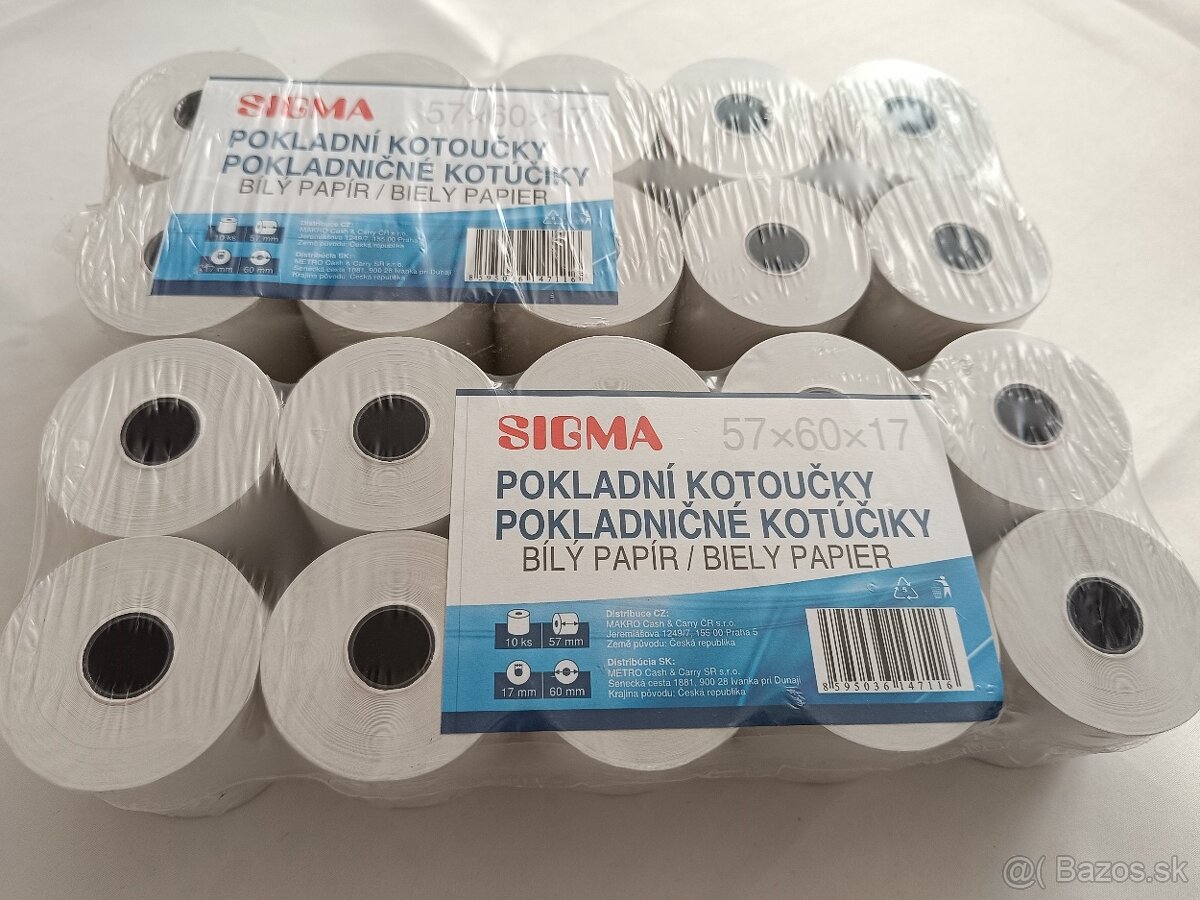 Pokladnične kotúčiky Sigma