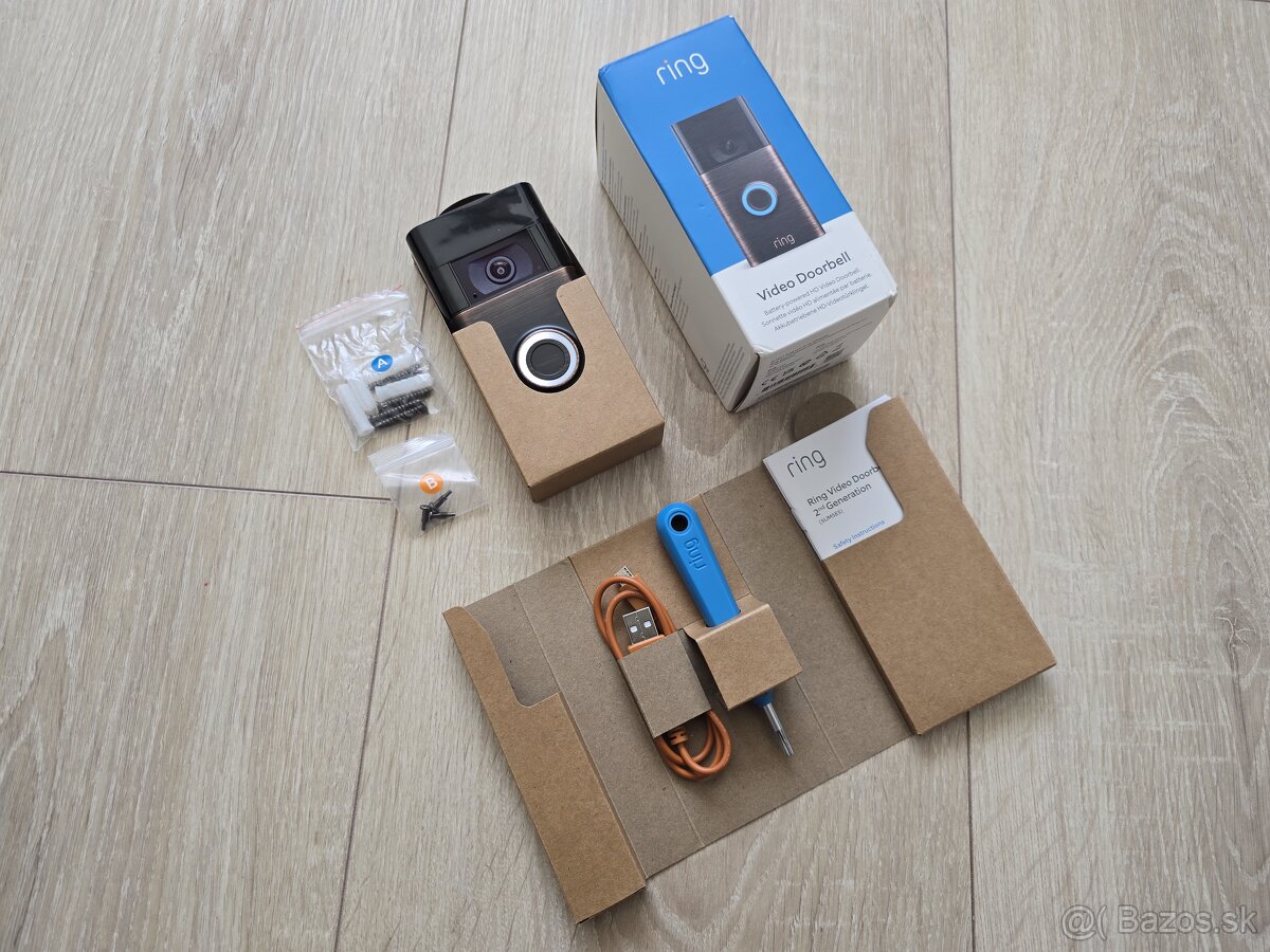 Predám Ring Doorbell 2nd gen. - Bronze, hnedá