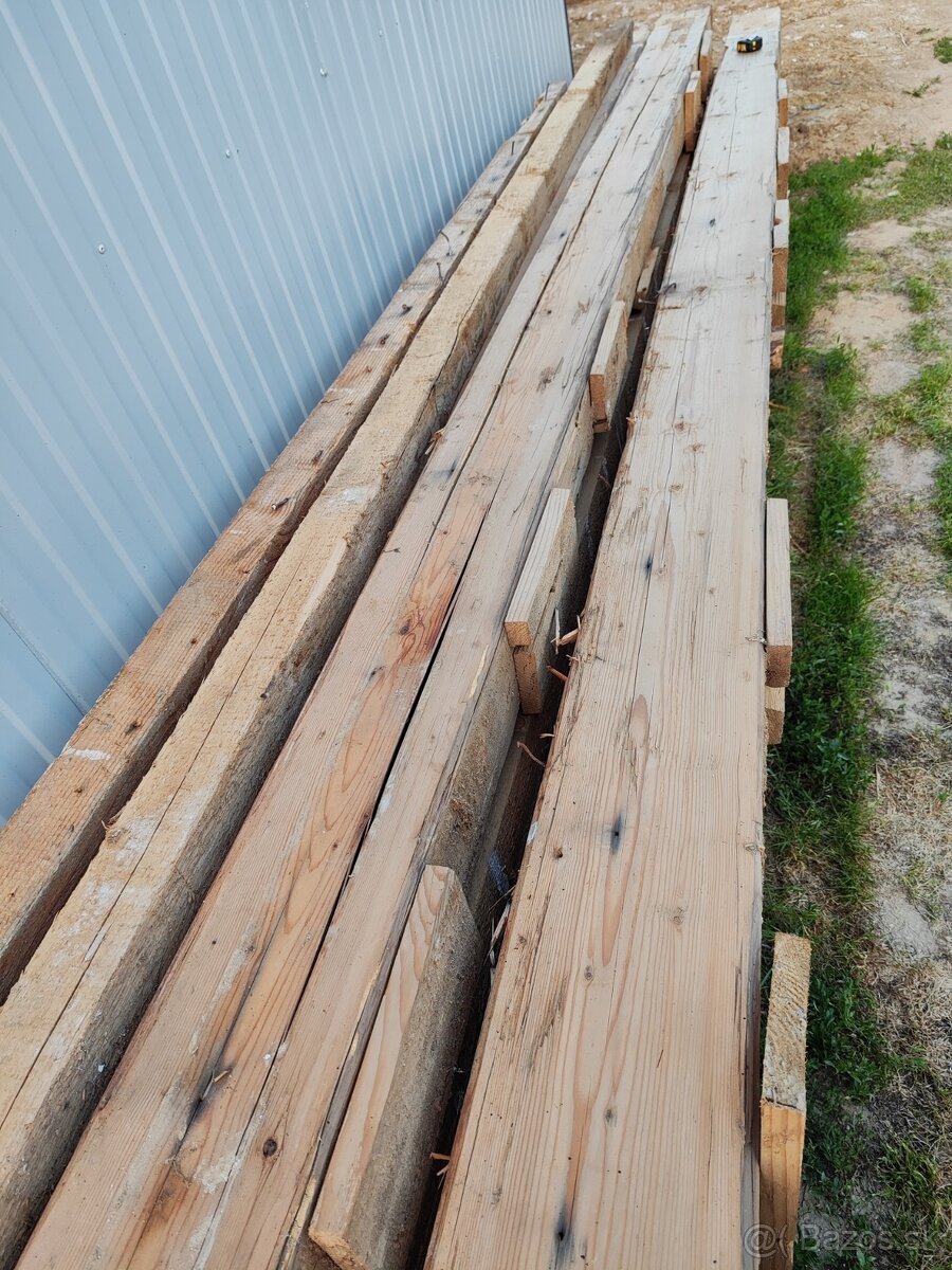 Staré Trámy , zo starého domu , hranole, Dĺžka cca 455cm Roz