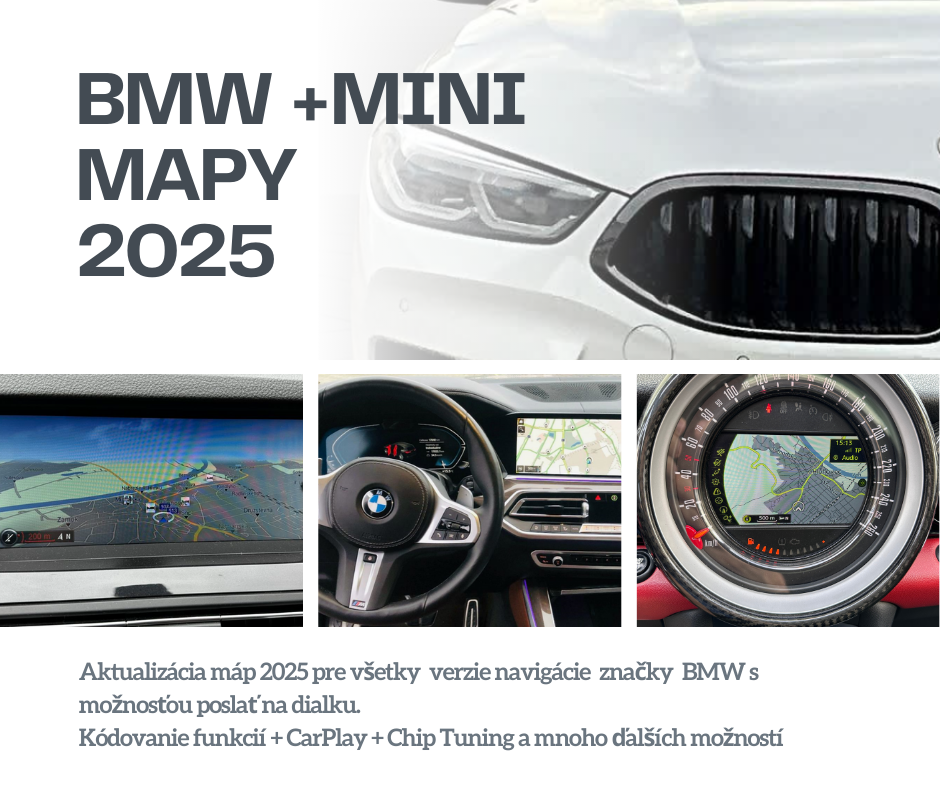 Aktualizácia máp BMW MINI 2025 PREKLAD NAVIGÁCIA KÓDOVANIE