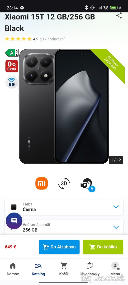Xiaomi 15T Pamäť 12/256