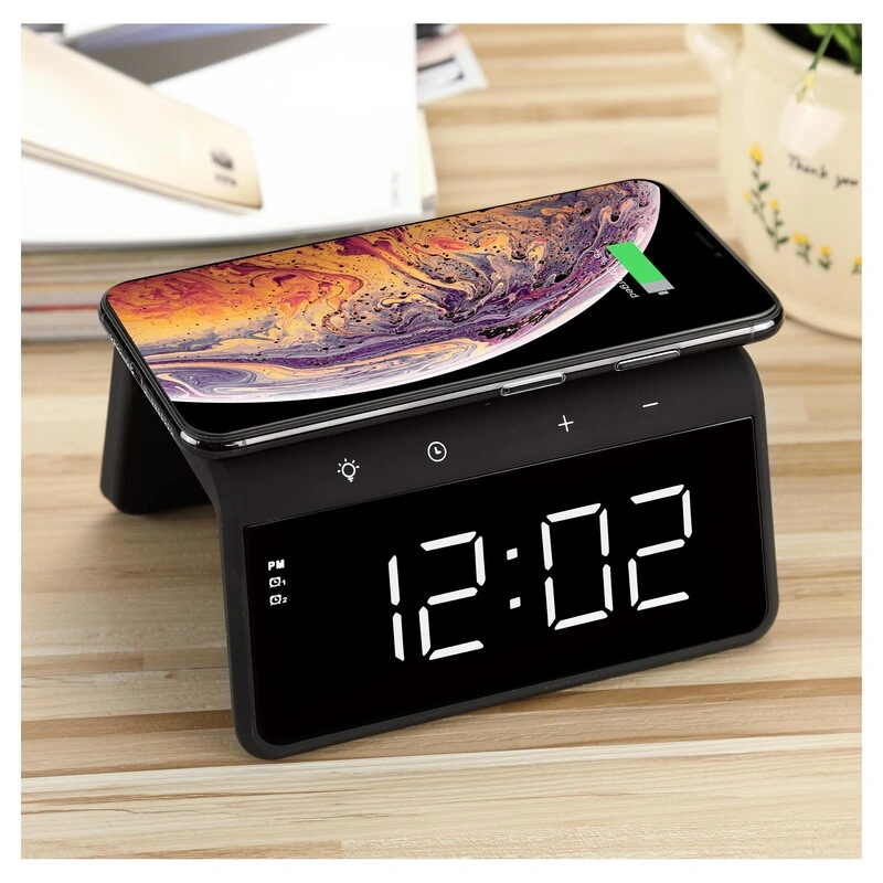 Digitálny budík s bezdrôtovým nabíjaním Sencor