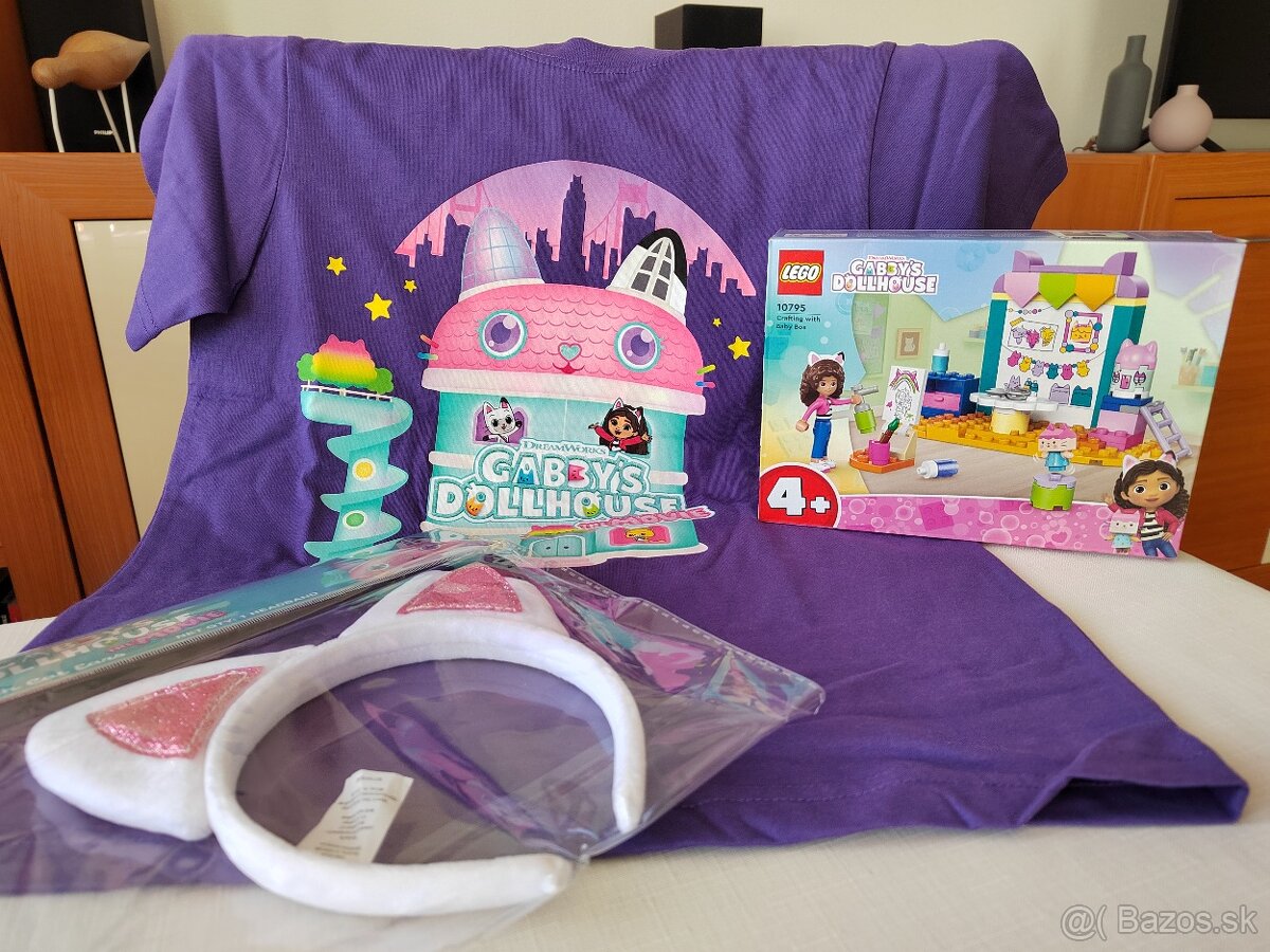 Gabinin kúzelný domček - LEGO - tričko - čelenka
