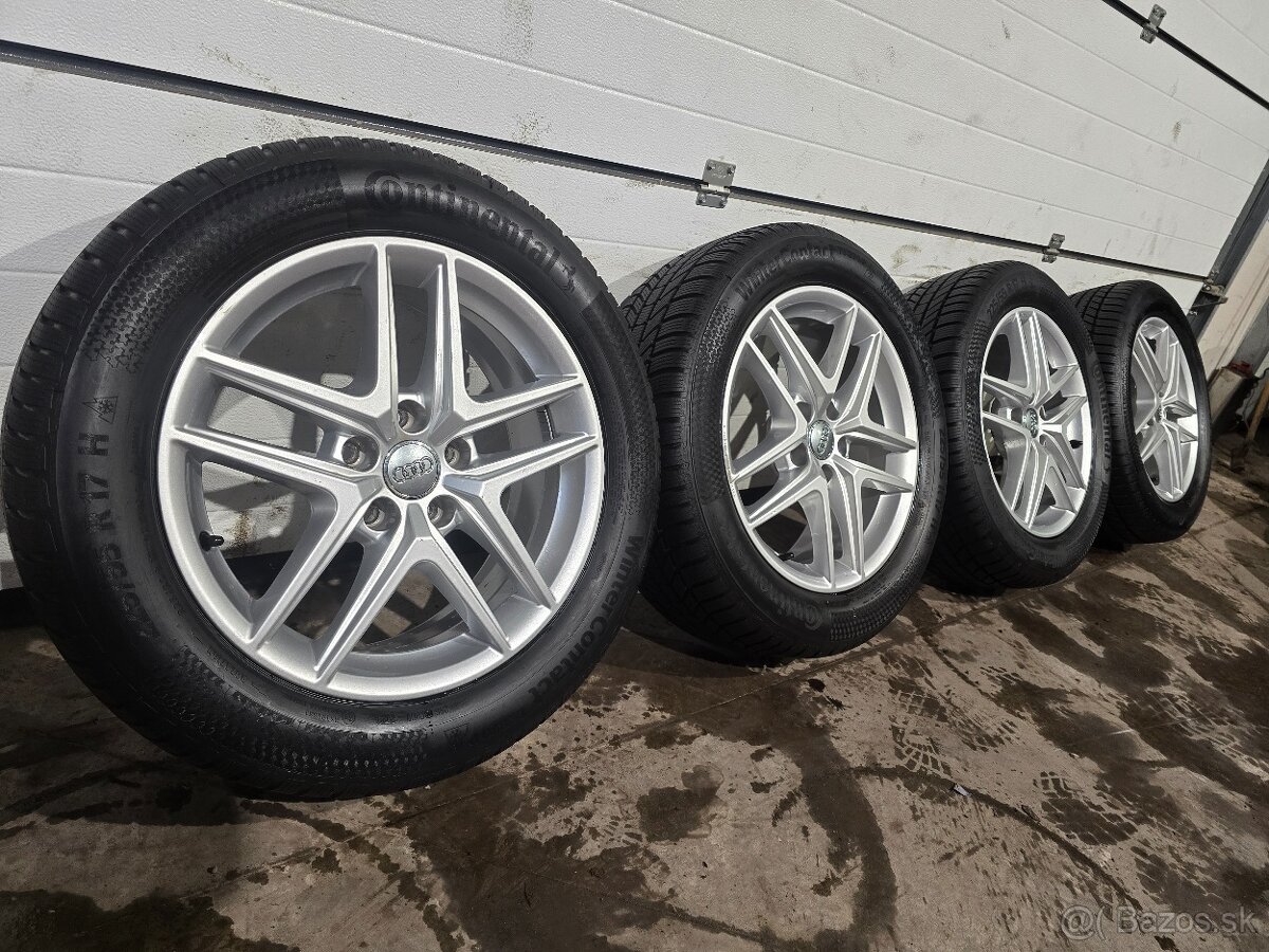 Zimná Sada AUDI A4 Allroad+Zánovné Continental 225/55 R17