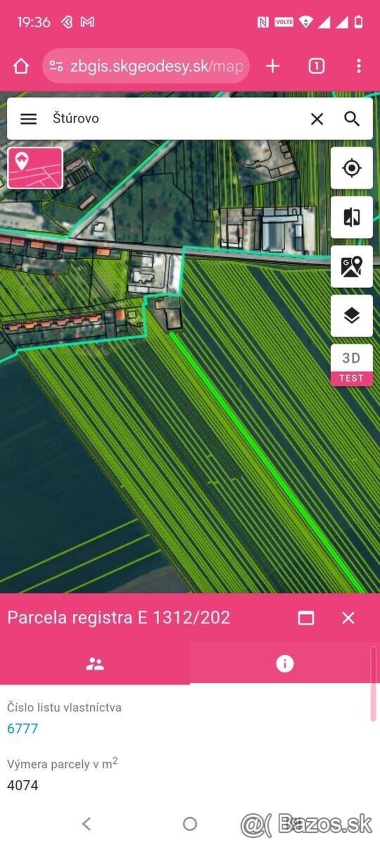 Orná pôda Sturovo 4211m2