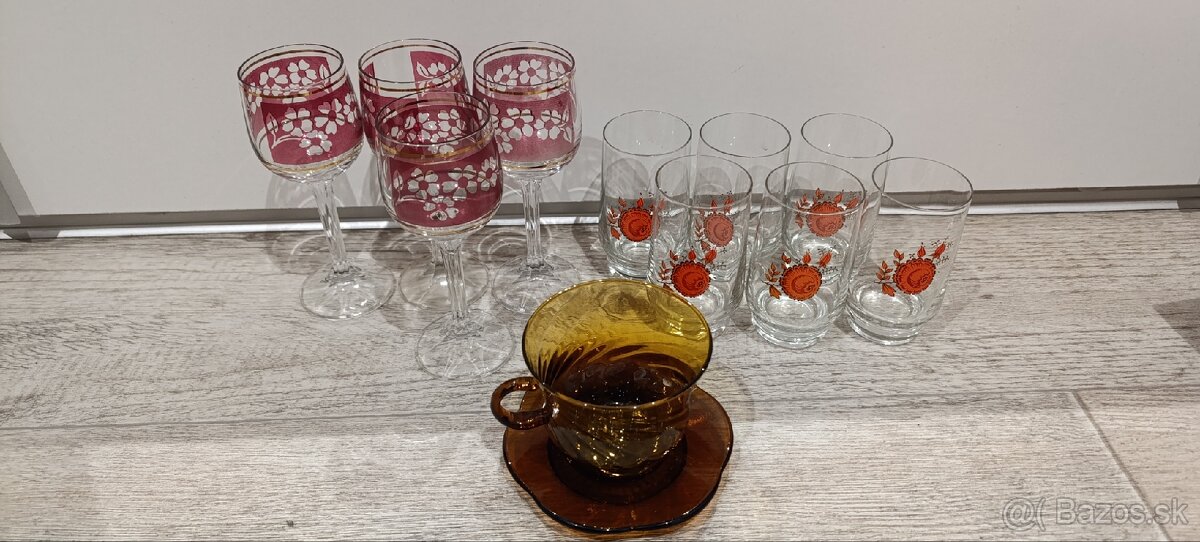 Poháre sklenené