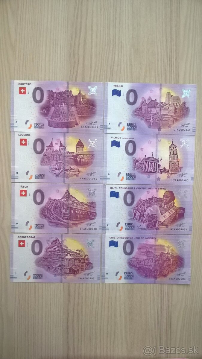 0€ bankovky mix zahraničie