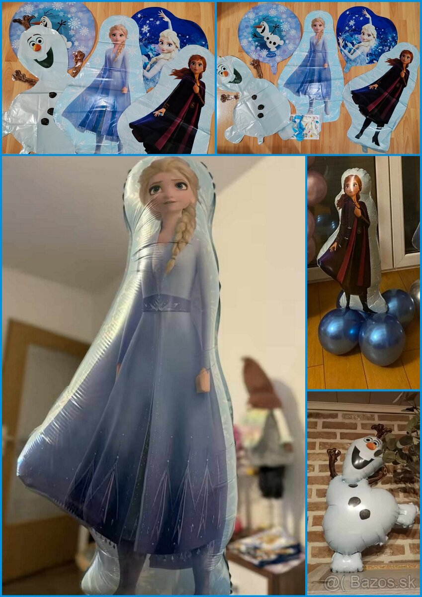 Nové veľké balóny Frozen- Anna/ Elza/ Olaf- AŽ 15/16/17/18ks