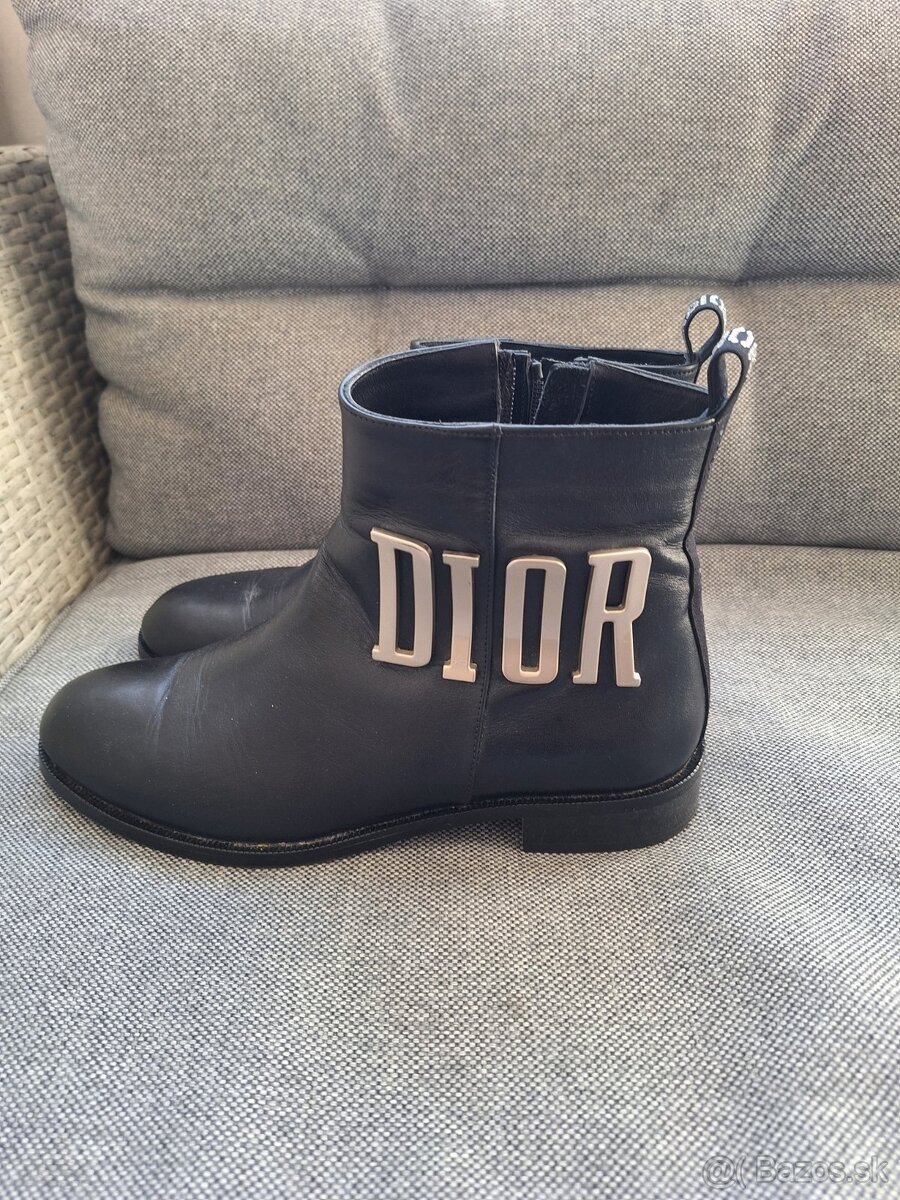 CHRISTIAN DIOR kožené čižmy vel.39