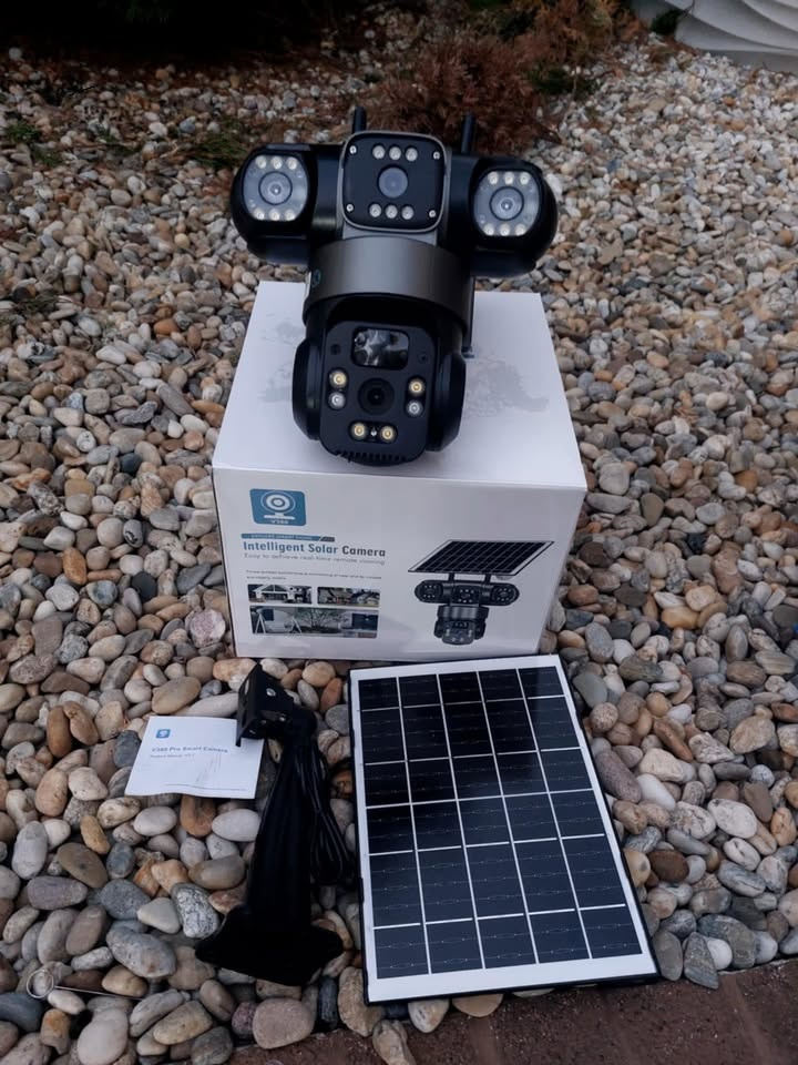 Bezpečnostná otočna solar Wifi IP kamera V380 duál