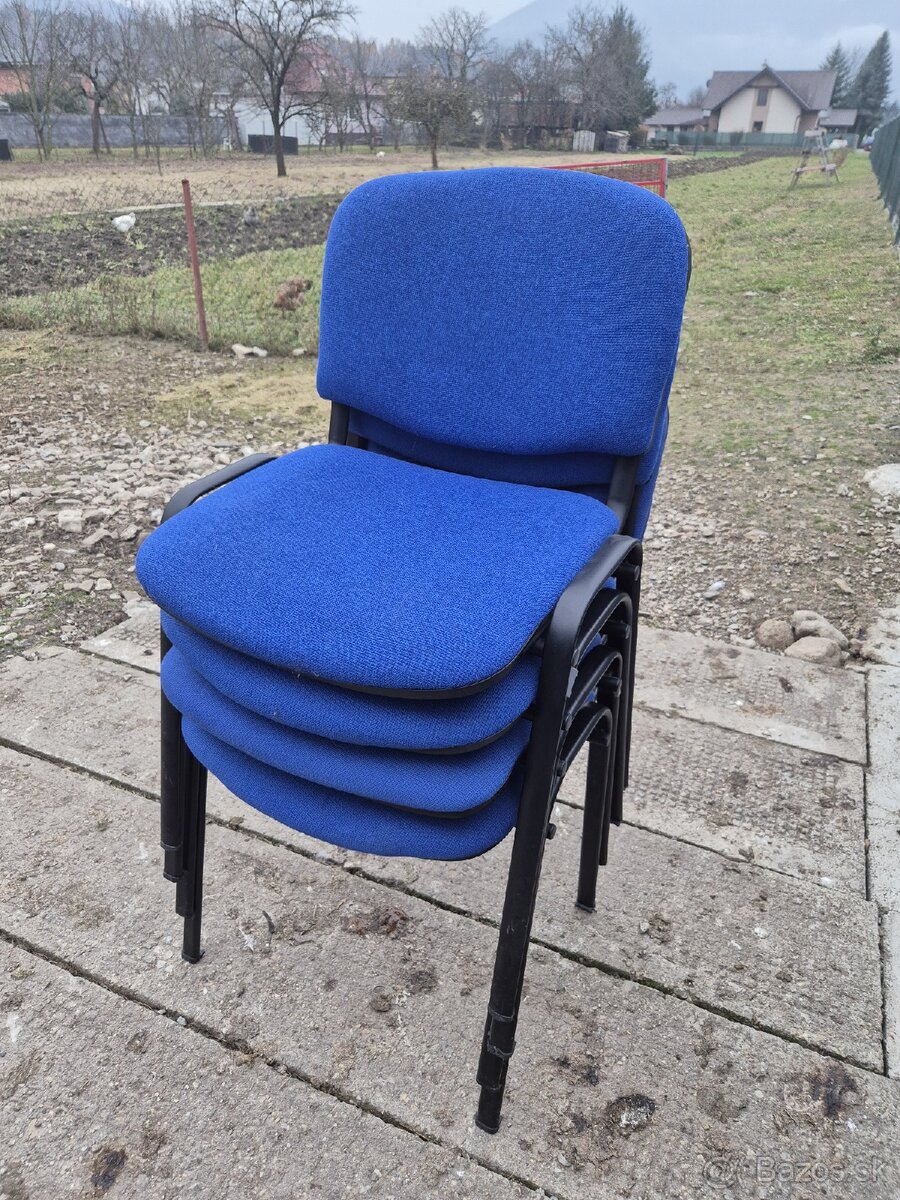 Kancelárska stolička modrá 18ks