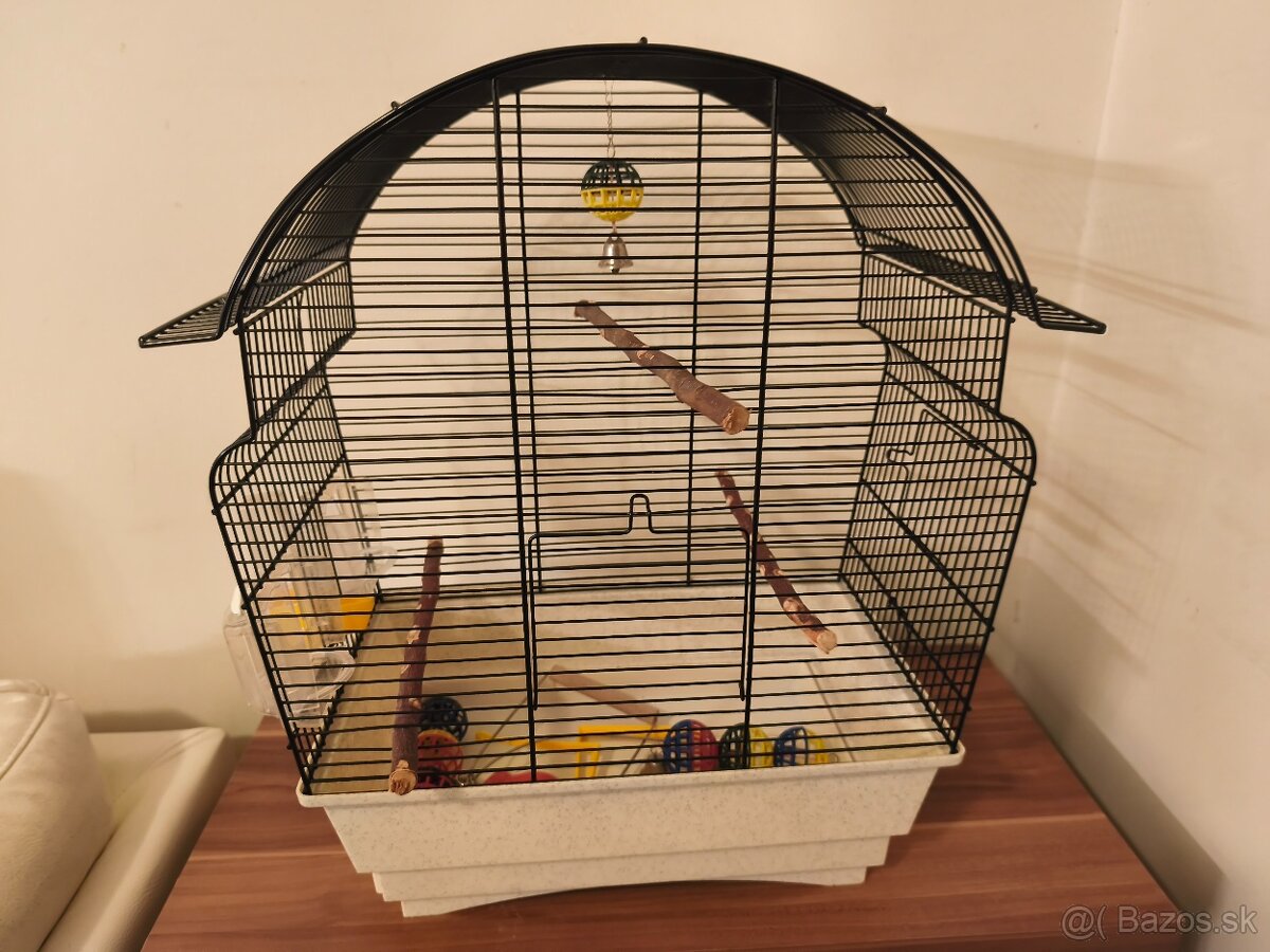 Klietka pre andulky + preliezka + prenosná taška