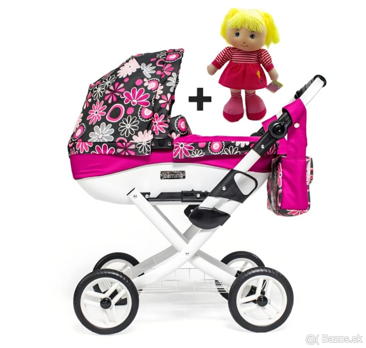 Kočík pre bábiku + spievajúca bábika