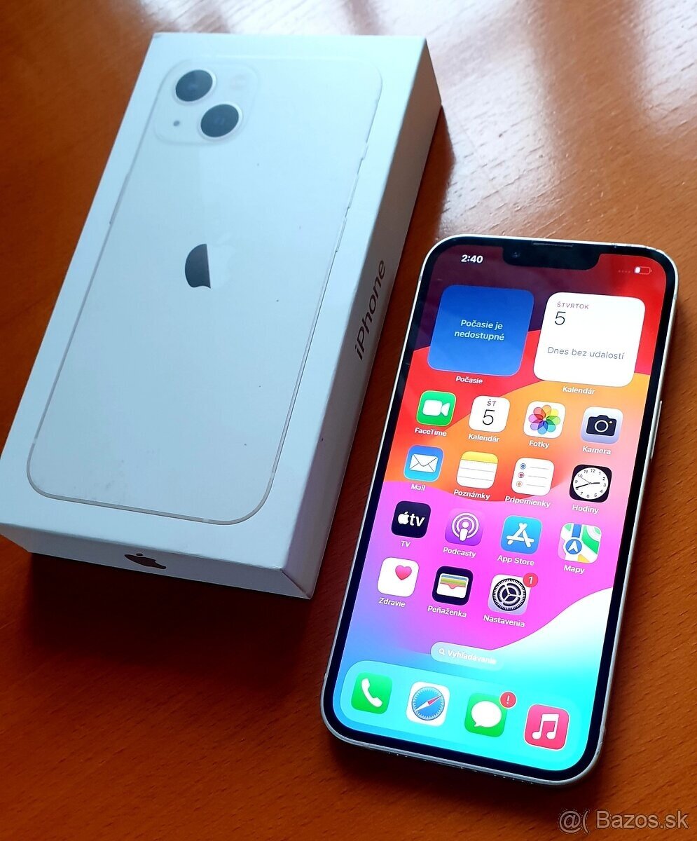 iPhone 13 256 GB Starlite biela