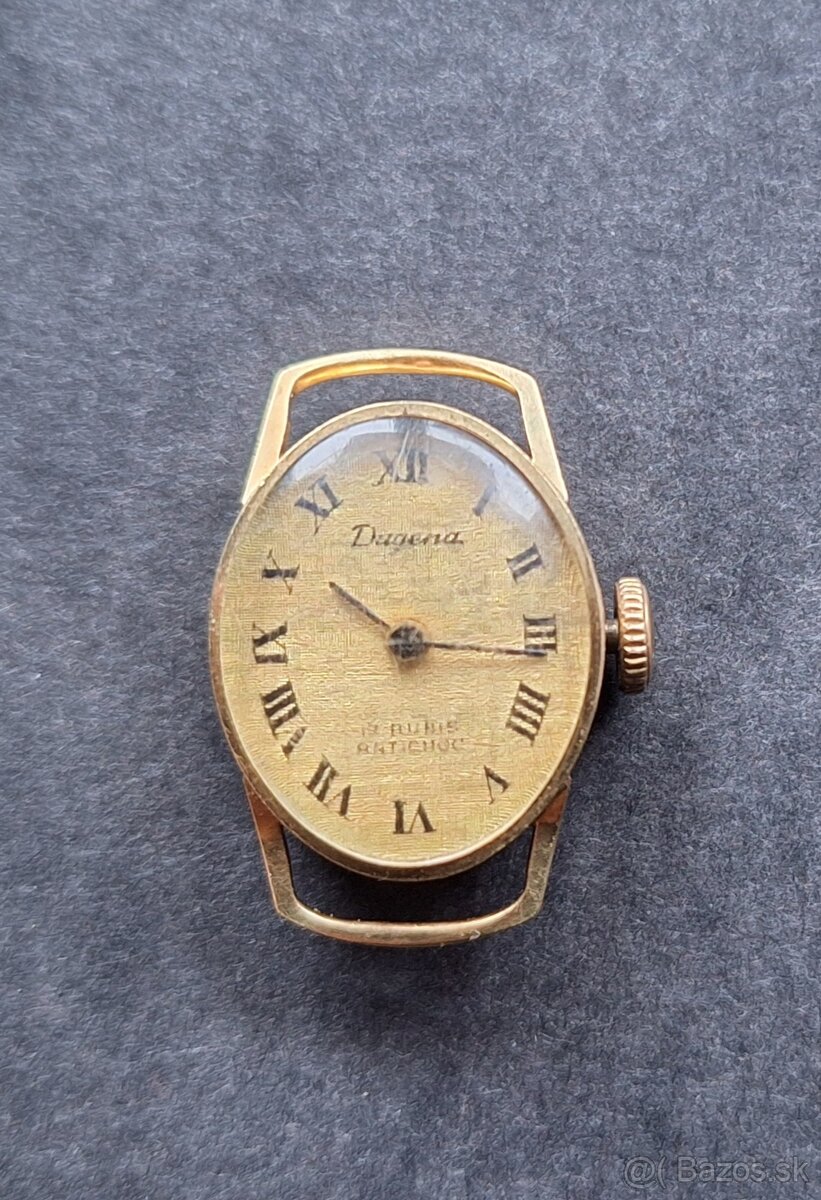 Zlaté dámske hodinky Dugena