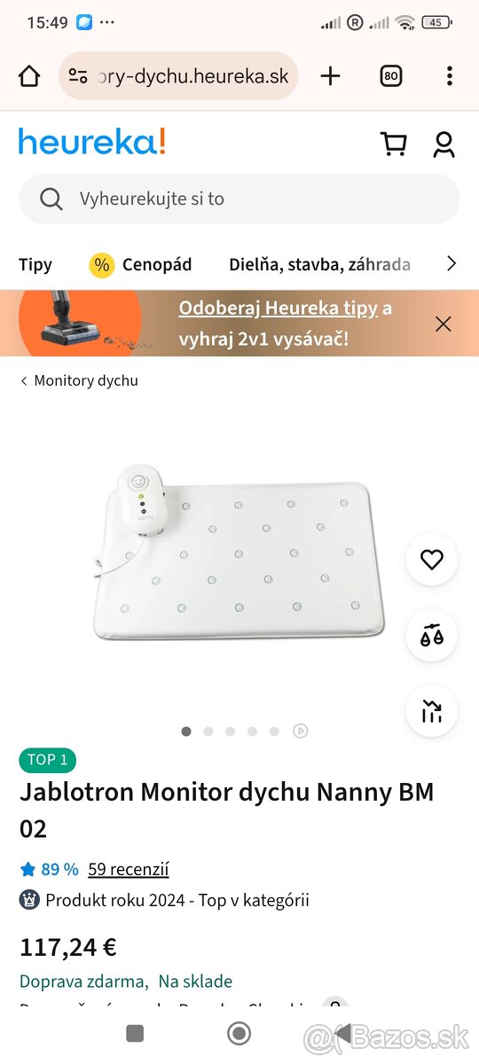 Monitor dychu nanny