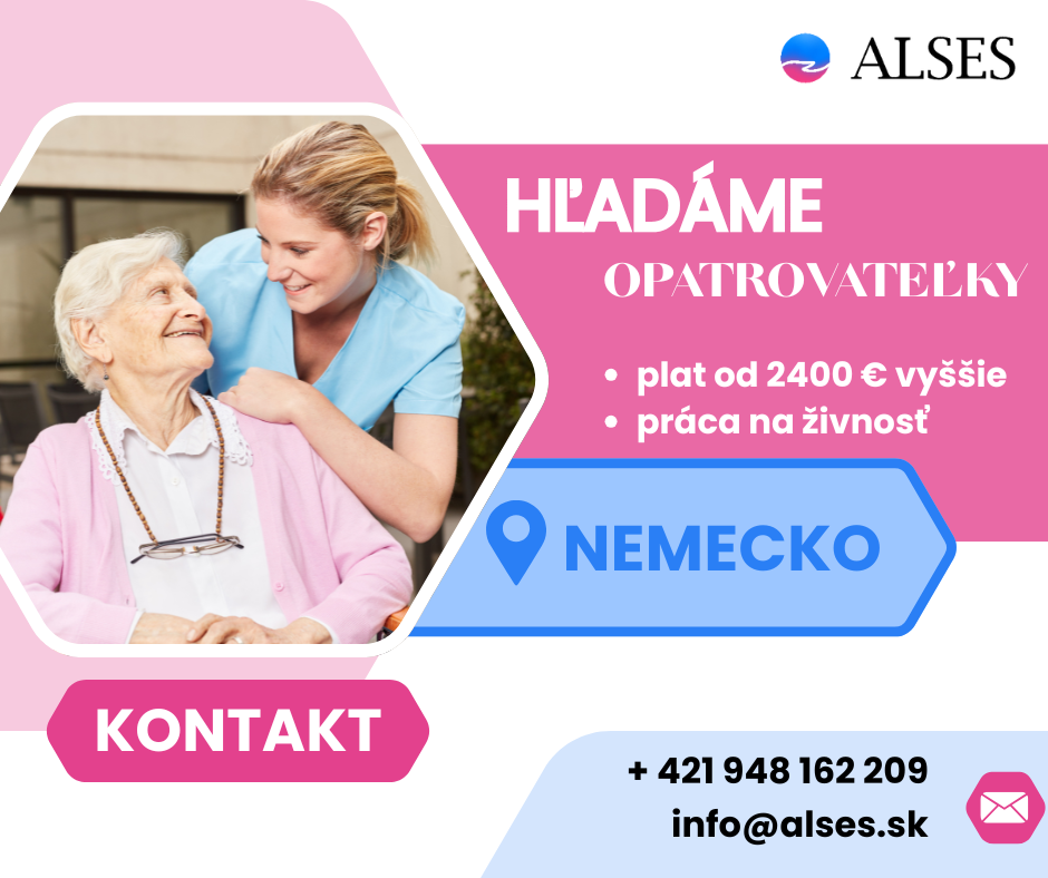 Opatrovanie v Nemecku na živnosť, plat od 2400 €