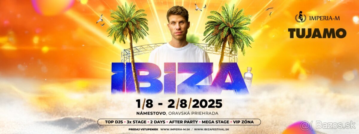 2 kusy 2-dňových vstupeniek na IBIZA festival v Námestove