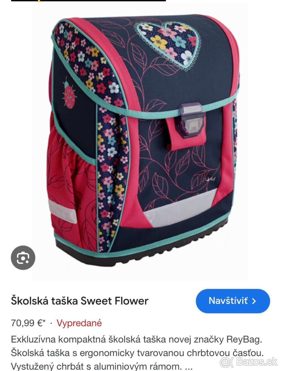 REY BAG SWEET FLOWERS ~ ŠKOLSKÁ TAŠKA