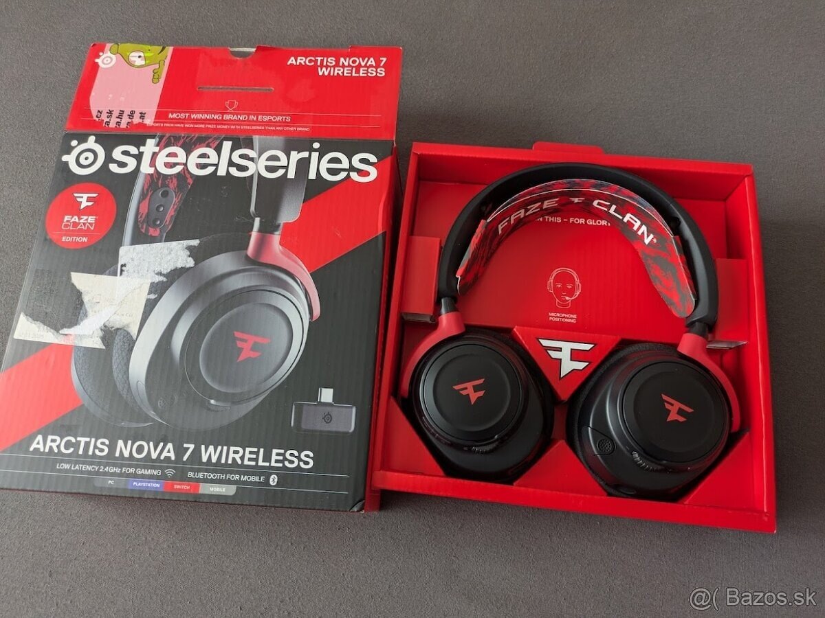 bezdrôtové slúchadlá Arctis Nova 7 FaZe Edition – ako nové
