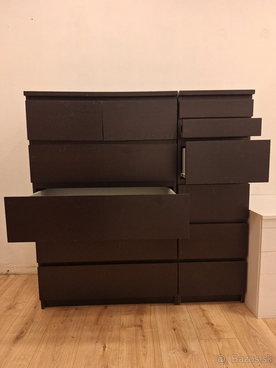 Dyhovana cierna suflikova komoda IKEA