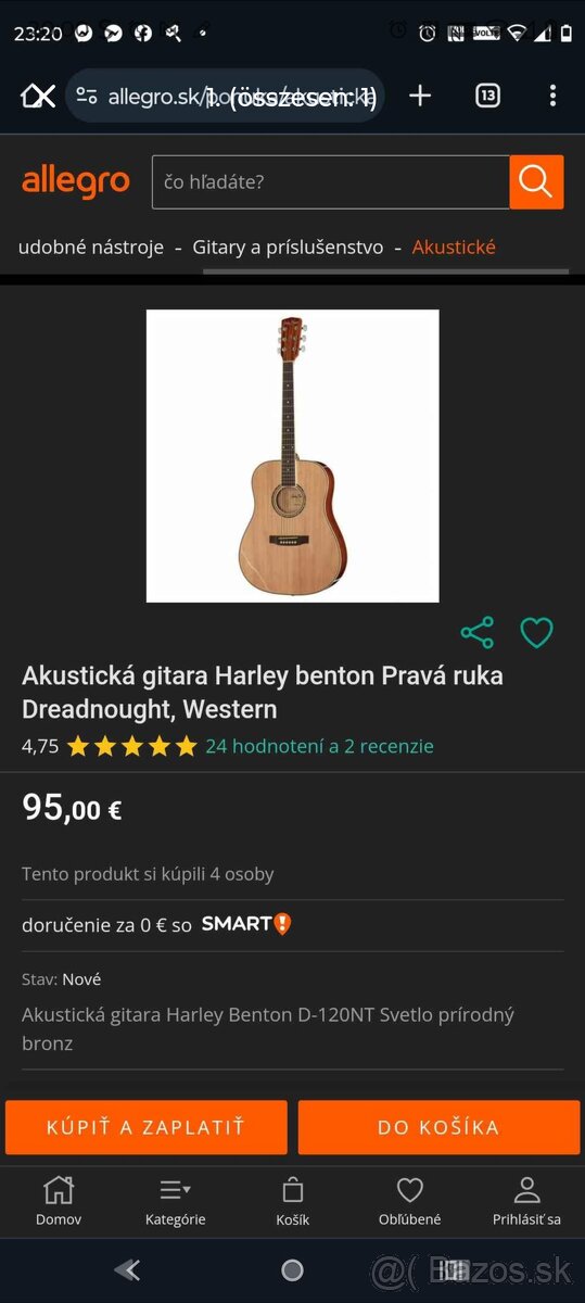 Harley Benton gitara