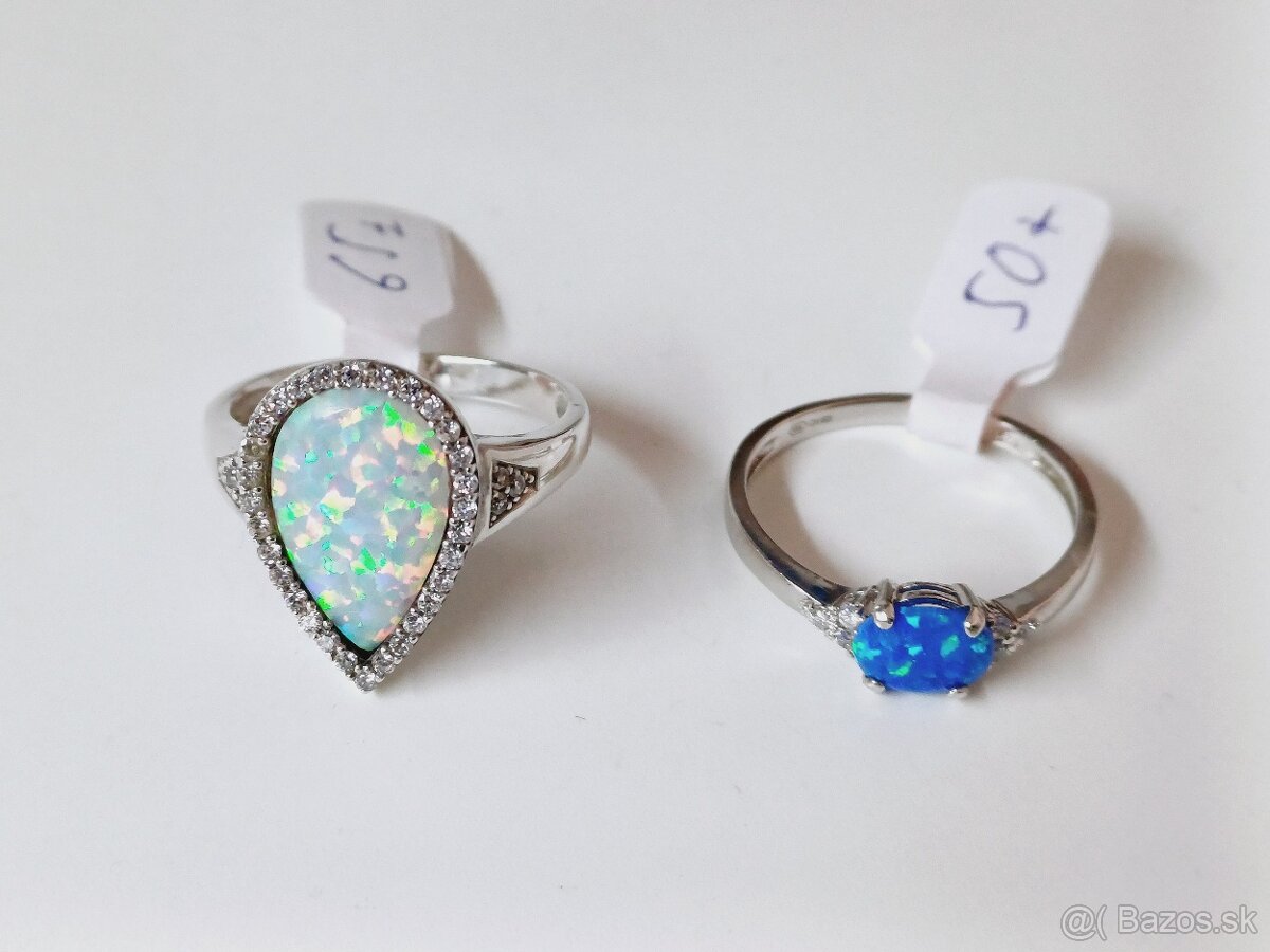 Krasne strieborne prstene s opalom