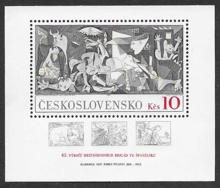 ČESKOSLOVENSKO 🖼️(VIC.861.)Pablo Picasso 1981 blok č.45