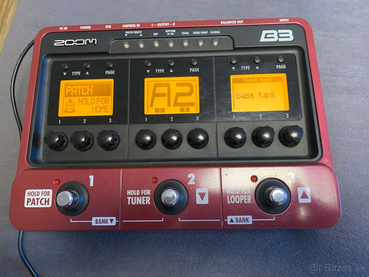 Predám multi efekt ZOOM B3 bass