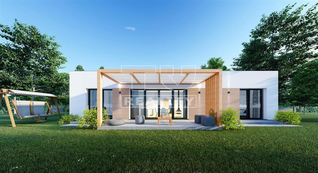 Moderný 4i RD s rovnou strechou – čistý dizajn,...