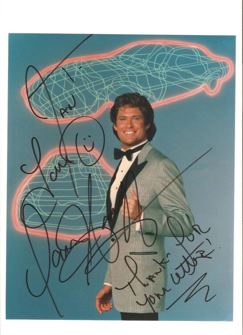 Autogram David Hasselhoff