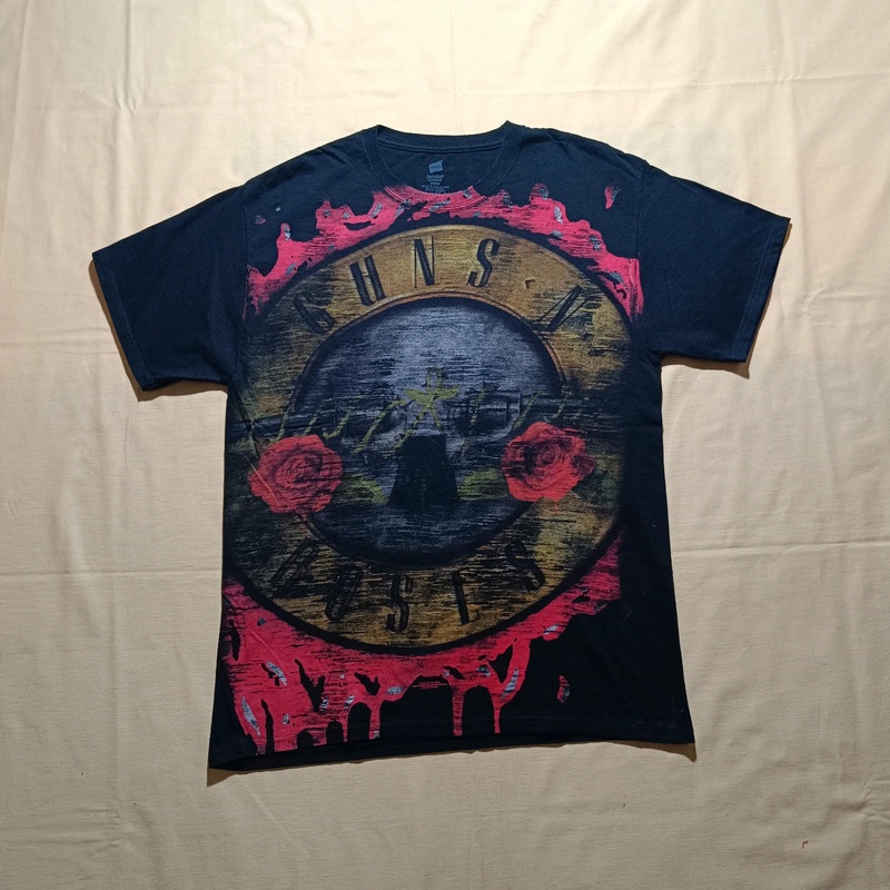 Vintage y2k Guns N Roses čierne tričko s potlačou 2008 M