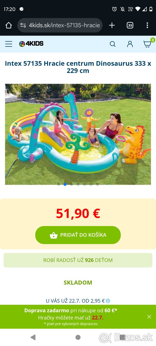 Bazén so smyklavkou