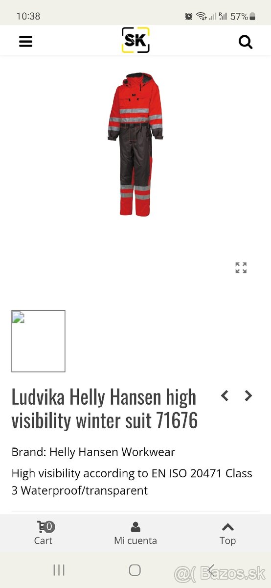 nový zimný hi-vis overal Helly Hansen Ludvika 71676
