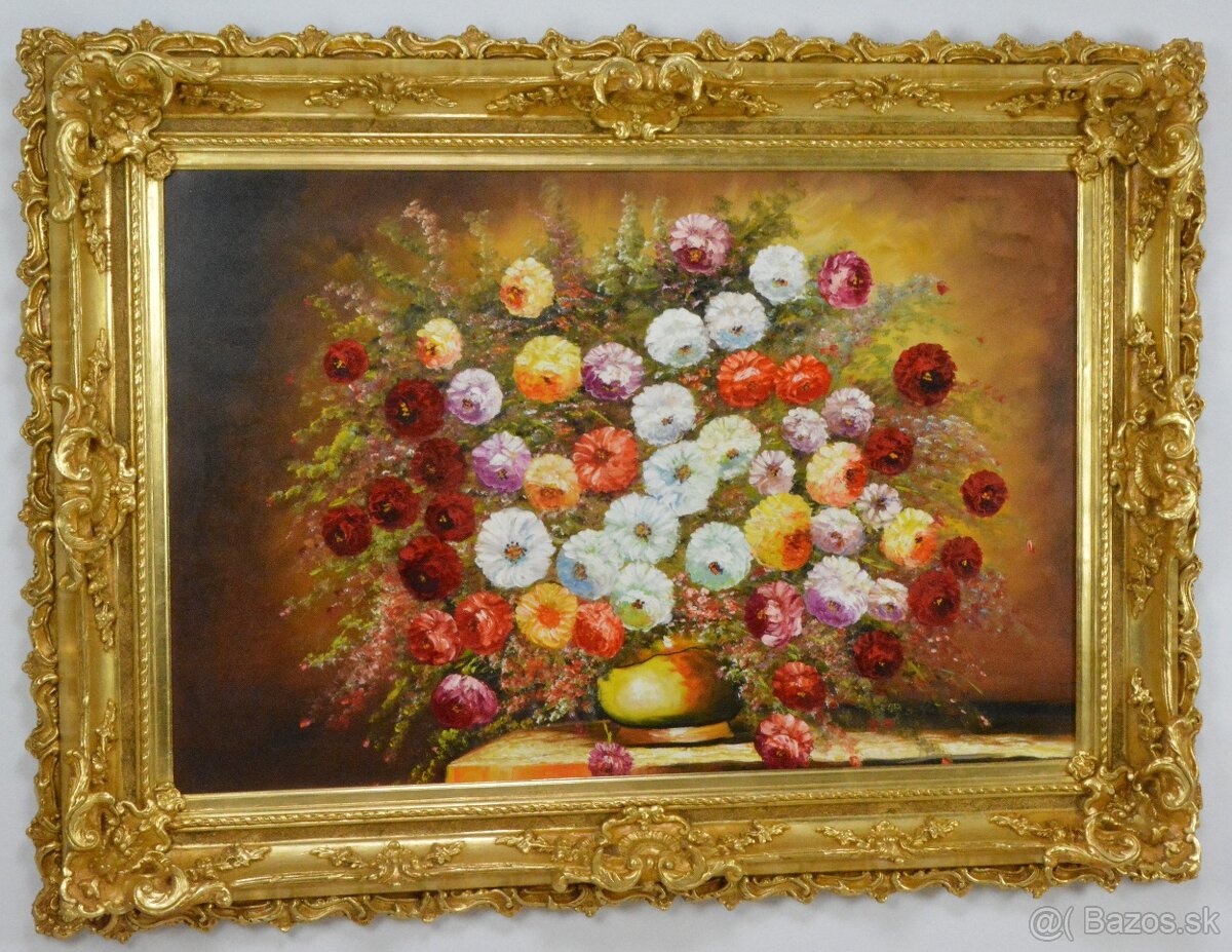 Zámecký obraz - Zátiší - olej na plátně-XXL 195 cm