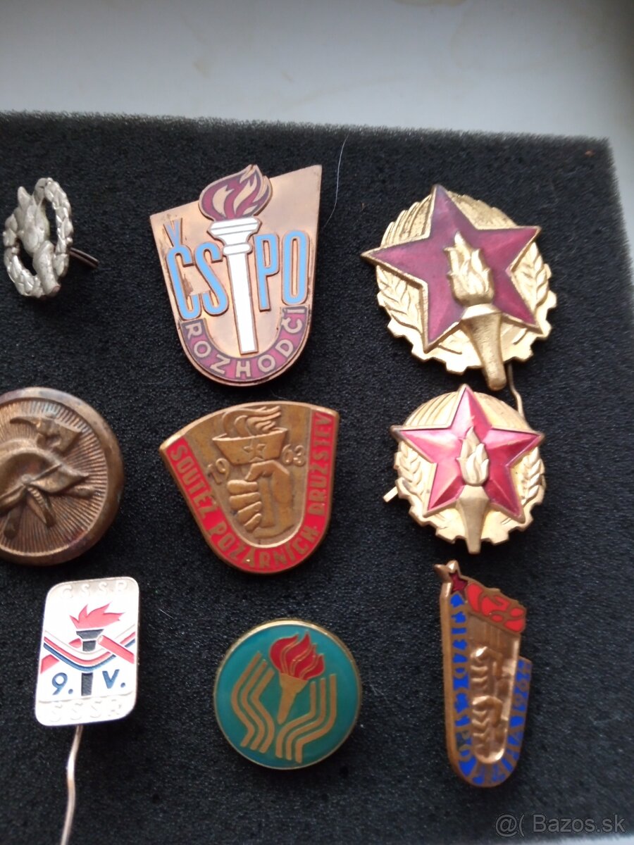Odznaky požiarnicke.DHZ.Poziarnictvo.