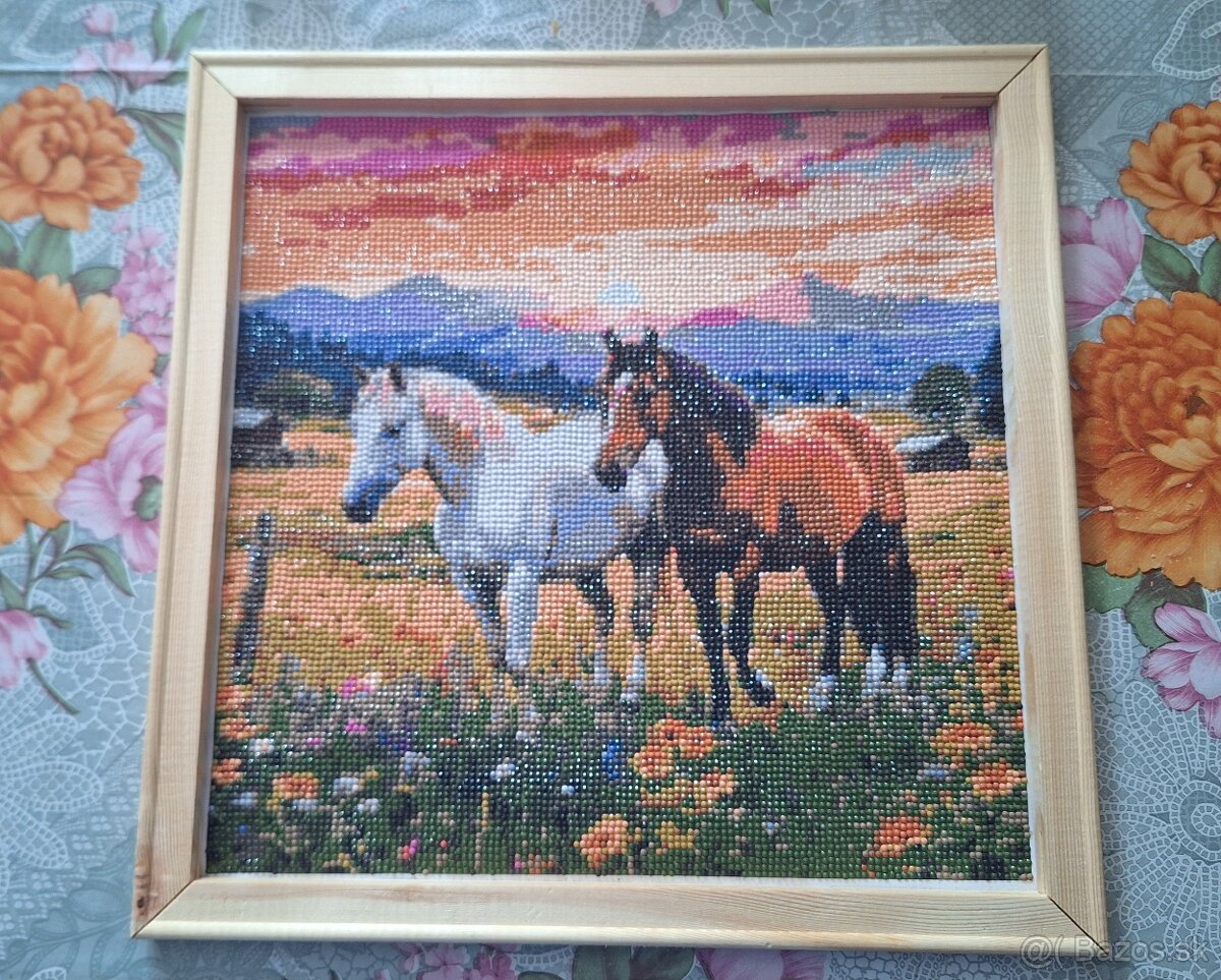 Diamantové maľby – ručná práca, rámované