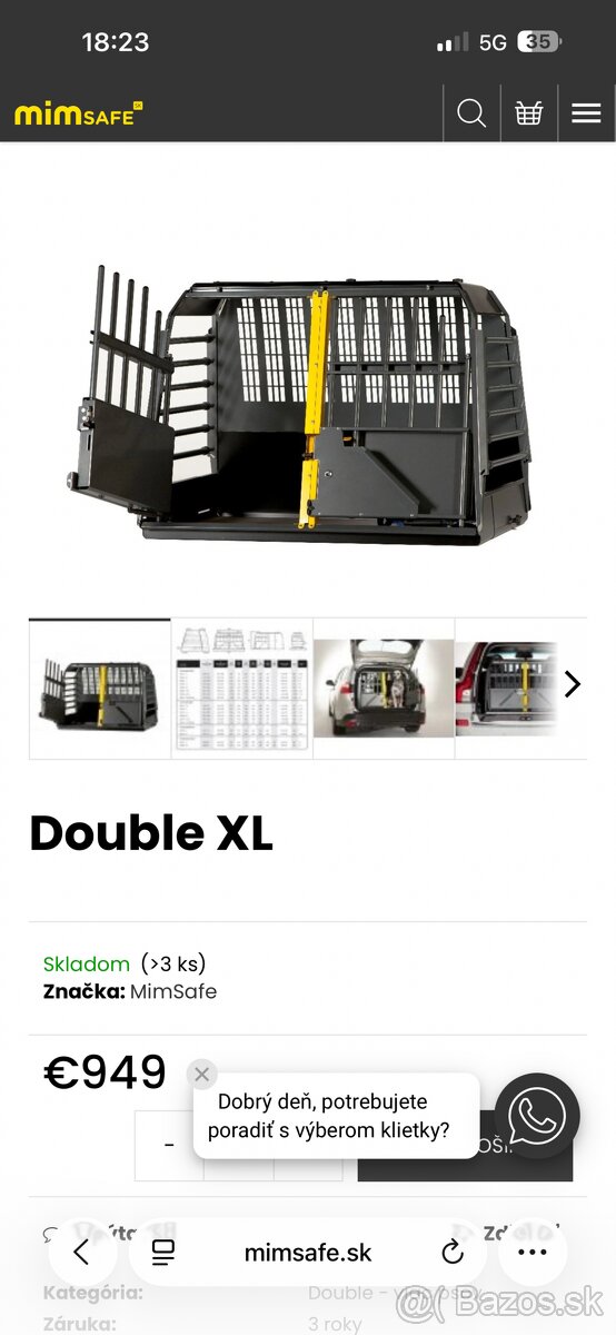 Klietka pre psa do autá