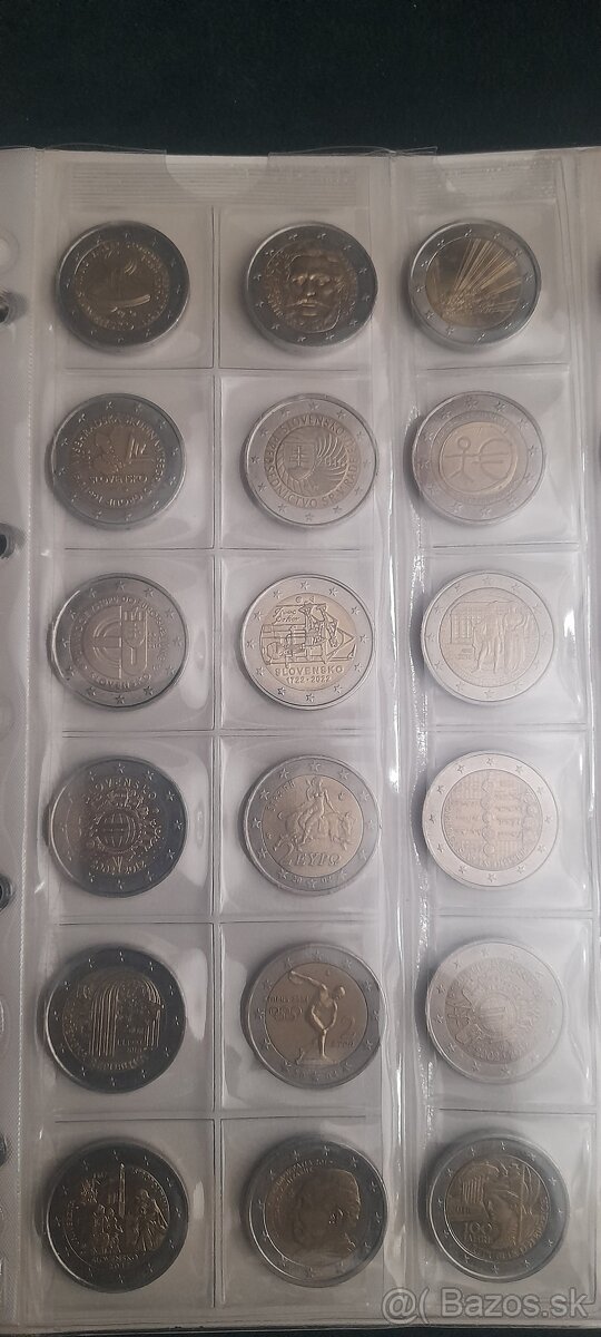 2 euro mince,album,pamätné mince