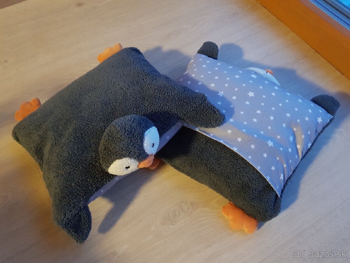 Vankúšik tučniak s vreckom na pyžamo 2x, z Tchibo