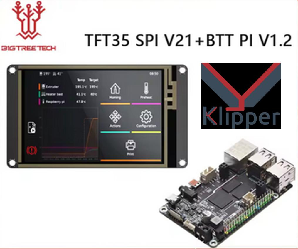 BTT Pi v1.2 + BTT TFT35 SPI v2.1 (OS Klipper)