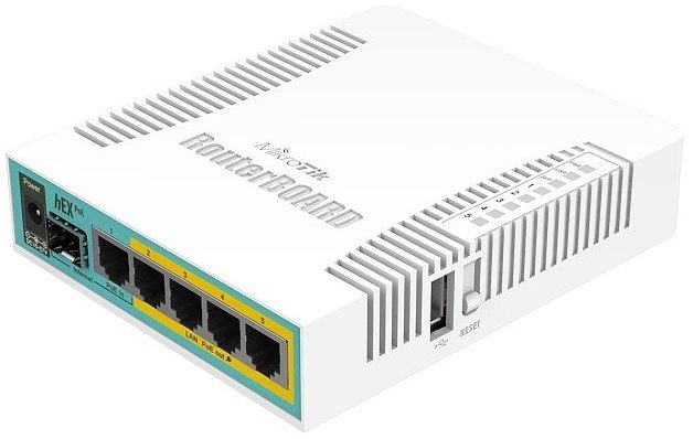 MikroTik hEX PoE, RB960PGS, 5x GLAN, 1x SFP