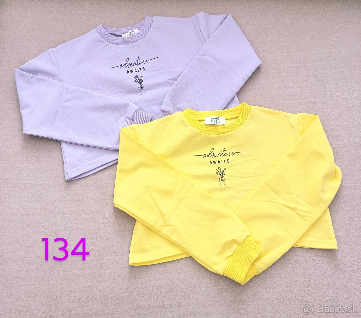 Dievčenské crop top mikiny 134