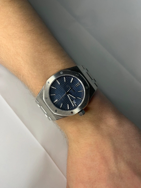 Seiko mod royal oak navy blue