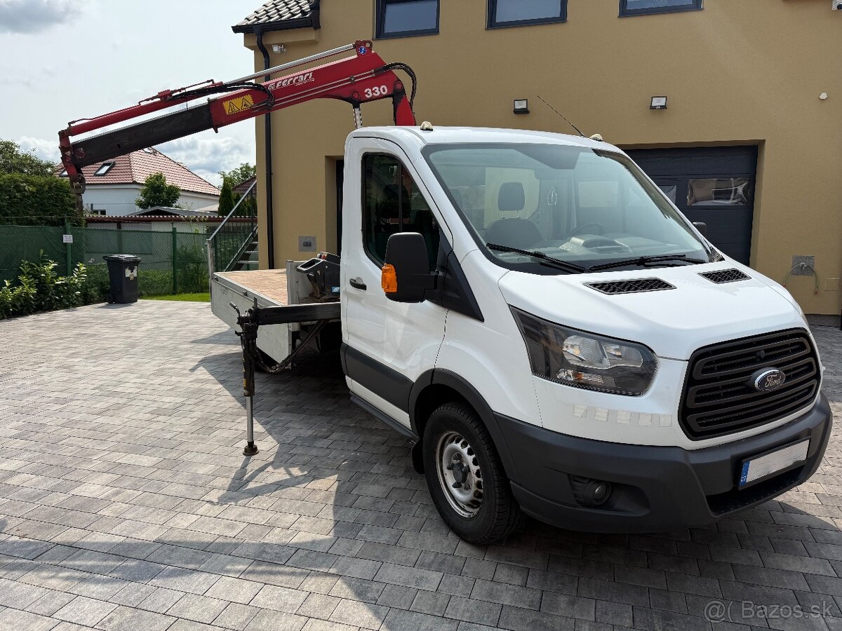 FORD TRANSIT 96KW VALNÍK S HYDRAULICKOU RUKOU NA 2055KG ČR 1