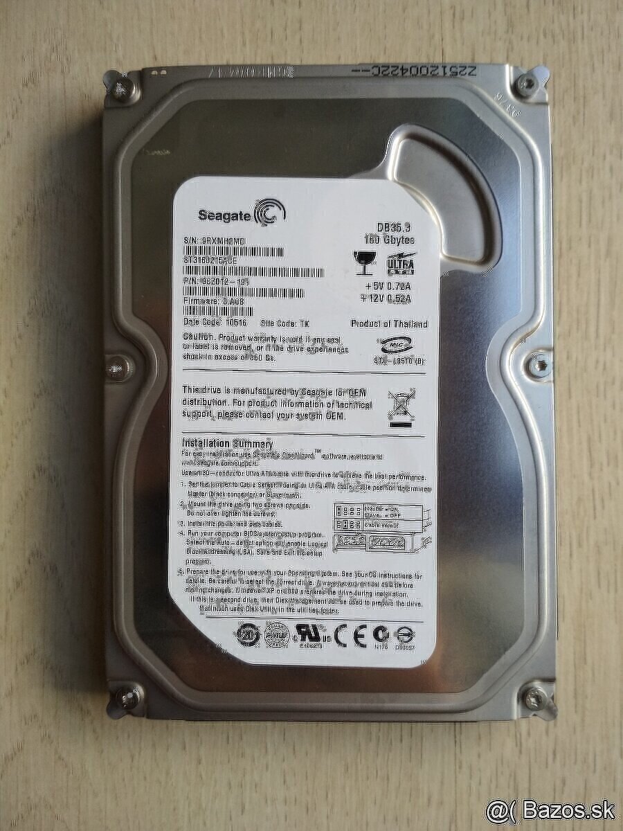 Seagate 160GB, 7.2K, 3,5", HDD ATA/IDE